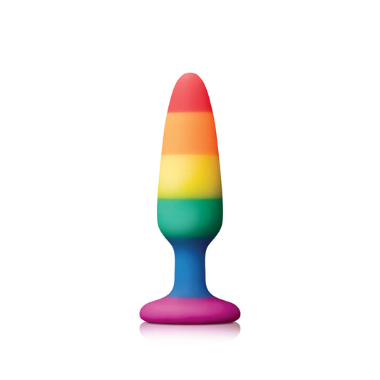 Colours - Pride Edition - Pleasure Plug - Small - Rainbow NSN0408-52 Colours - Pride Edition - Pleasure Plug - Small - Rainbow NSN0408-52