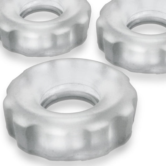Super Huj - 3-Pack Cockrings - Clear Ice HUJ-137-CLRICE Super Huj - 3-Pack Cockrings - Clear Ice HUJ-137-CLRICE