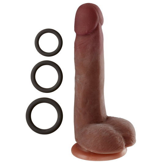 Cloud 9 Novelties Dual Density Real Touch 7 Inch With Balls - Brown WTC705 Cloud 9 Novelties Dual Density Real Touch 7 Inch With Balls - Brown WTC705