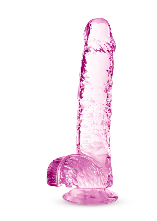 Naturally Yours - 6 Inch Crystalline Dildo - Rose BL-51700 Naturally Yours - 6 Inch Crystalline Dildo - Rose BL-51700
