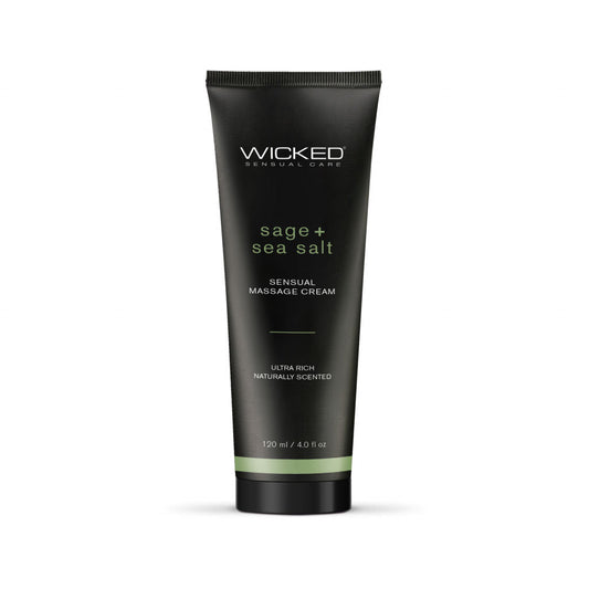 Sage and Sea Salt - Scented Sensual Massage Cream  - 4 Oz WS-90924 Sage and Sea Salt - Scented Sensual Massage Cream  - 4 Oz WS-90924