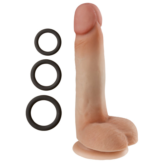 Cloud 9 Novelties Dual Density Real Touch 7 Inch With Balls - Tan WTC704 Cloud 9 Novelties Dual Density Real Touch 7 Inch With Balls - Tan WTC704
