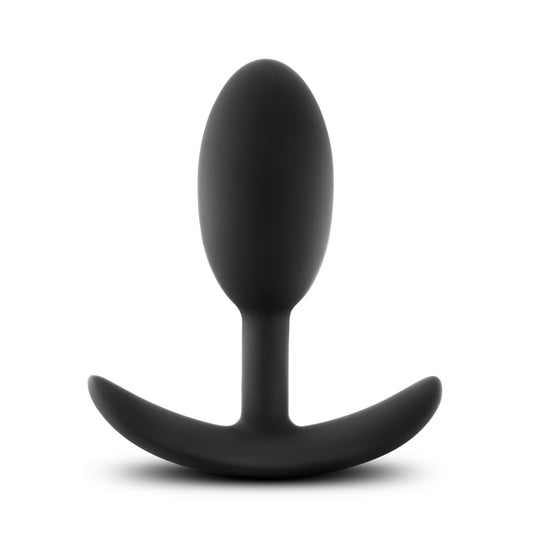Anal Adventures - Platinum - Silicone Vibra Slim  Plug -Medium - Black BL-11875 Anal Adventures - Platinum - Silicone Vibra Slim  Plug -Medium - Black BL-11875