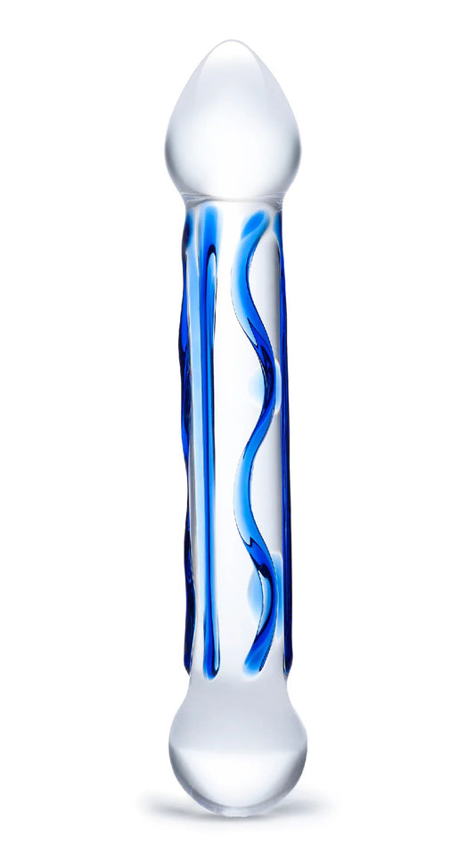 6.5 Inch Full Tip Textured Glass Dildo GLAS-145 6.5 Inch Full Tip Textured Glass Dildo GLAS-145