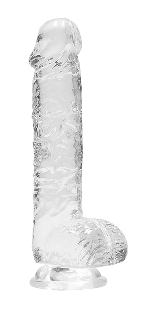 6 Inch Realistic Dildo With Balls - Translucent SH-REA090TRA 6 Inch Realistic Dildo With Balls - Translucent SH-REA090TRA
