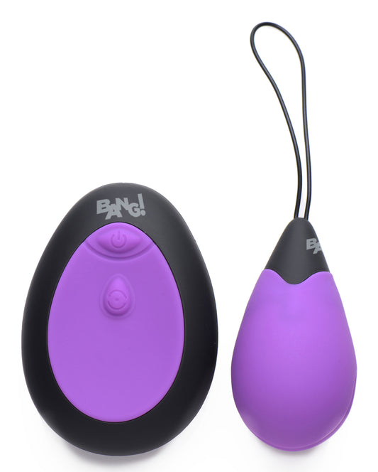 Bang - 10x Silicone Vibrating Egg - Purple BNG-AG462-PUR Bang - 10x Silicone Vibrating Egg - Purple BNG-AG462-PUR