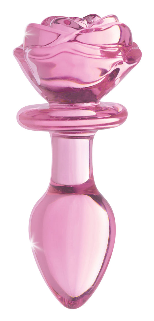 Pink Rose Glass Anal Plug - Medium BTYS-AG650-MED Pink Rose Glass Anal Plug - Medium BTYS-AG650-MED