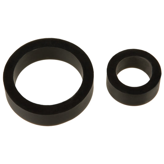 Titanmen Cock Ring Platinum Silicone  Double Pack - Black DJ3503-03-CD Titanmen Cock Ring Platinum Silicone  Double Pack - Black DJ3503-03-CD