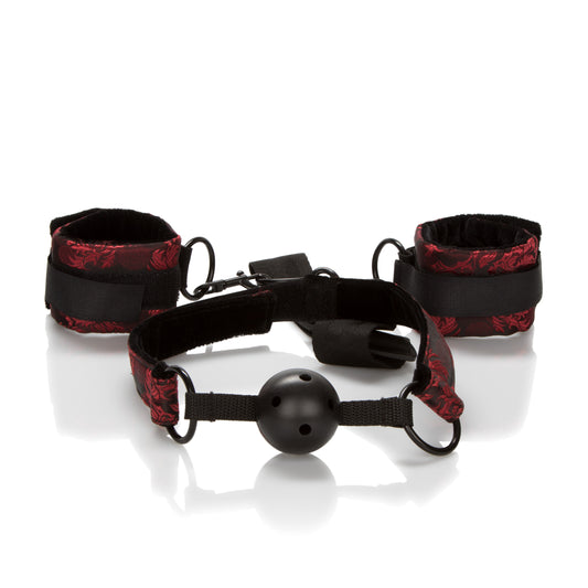 Scandal Breathable Ball Gag With Cuffs SE2712113 Scandal Breathable Ball Gag With Cuffs SE2712113