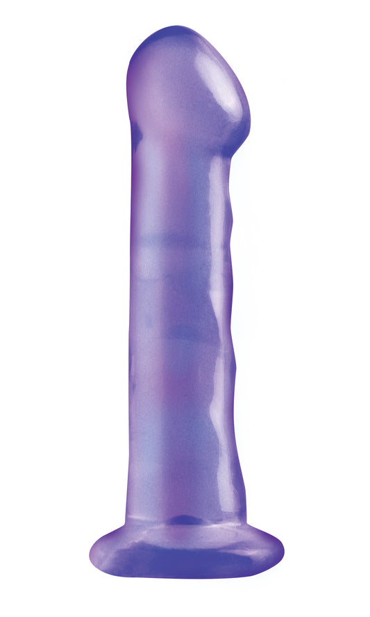 Basix Rubber Works - 6.5 Inch Dong With Suction Cup - Purple PD4208-12 Basix Rubber Works - 6.5 Inch Dong With Suction Cup - Purple PD4208-12