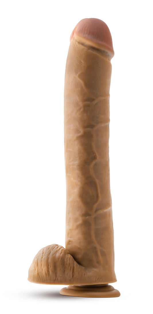 Dr. Skin - Dr. Michael - 14 Inch Dildo With Balls  Tan BL-26407 Dr. Skin - Dr. Michael - 14 Inch Dildo With Balls  Tan BL-26407