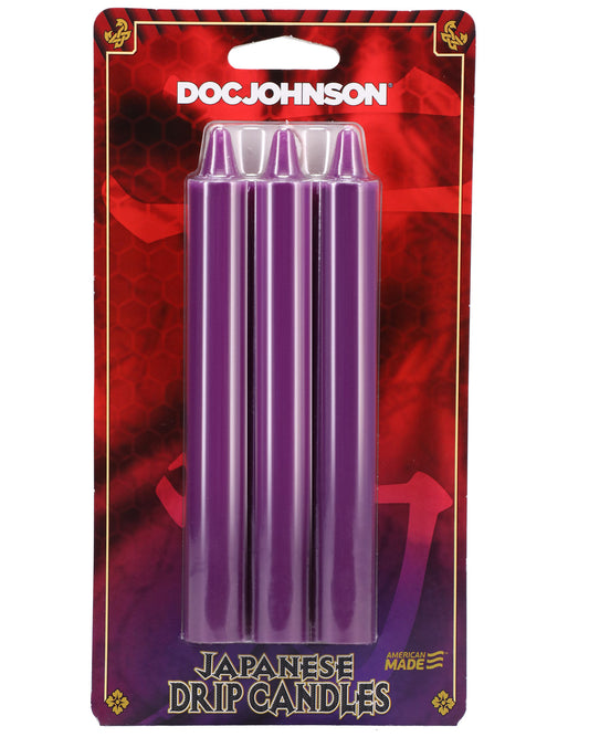 Japanese Drip Candles - 3 Pack - Purple DJ2101-06-CD Japanese Drip Candles - 3 Pack - Purple DJ2101-06-CD