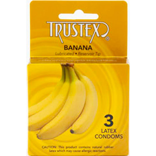Trustex Flavored Lubricated Condoms - 3 Pack - Banana AL-4025 Trustex Flavored Lubricated Condoms - 3 Pack - Banana AL-4025