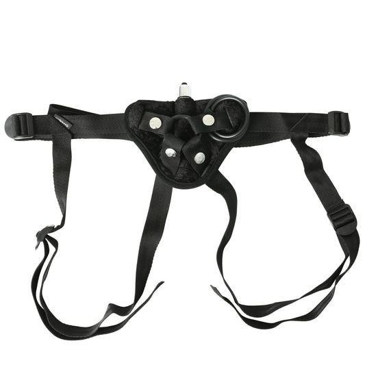 Vibrating Black Velvet Strap On SS690-01 Vibrating Black Velvet Strap On SS690-01