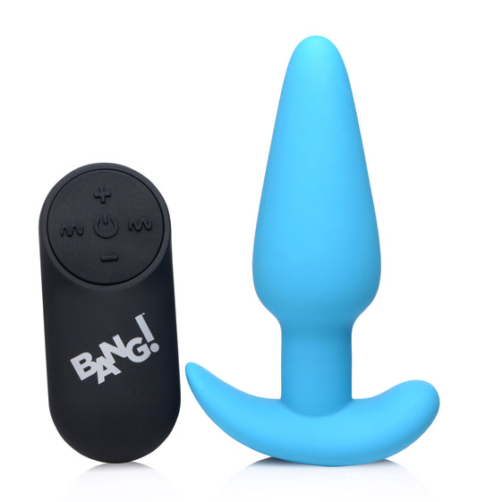 21x Silicone Butt Plug With Remote - Blue BNG-AG563-BLU 21x Silicone Butt Plug With Remote - Blue BNG-AG563-BLU