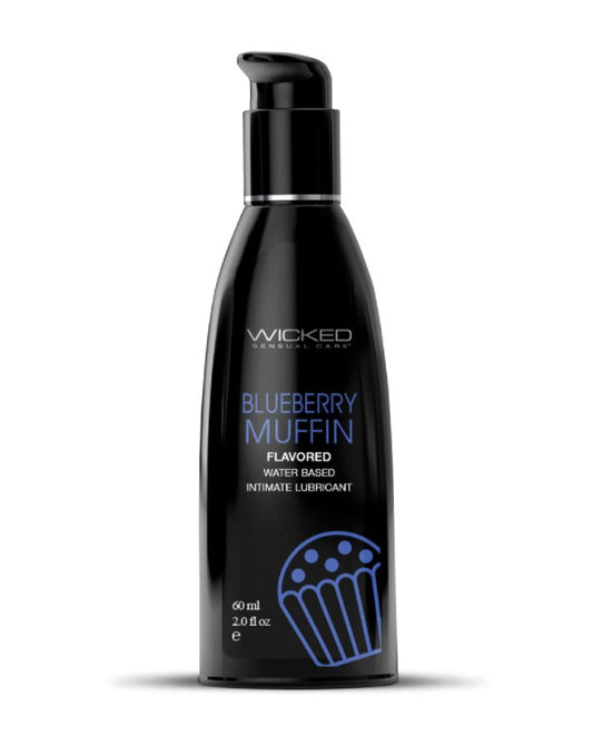 Aqua Blueberry Muffin Flavored Water Based  Intimate Lubricant - 2 Fl. Oz. WS-90452 Aqua Blueberry Muffin Flavored Water Based  Intimate Lubricant - 2 Fl. Oz. WS-90452