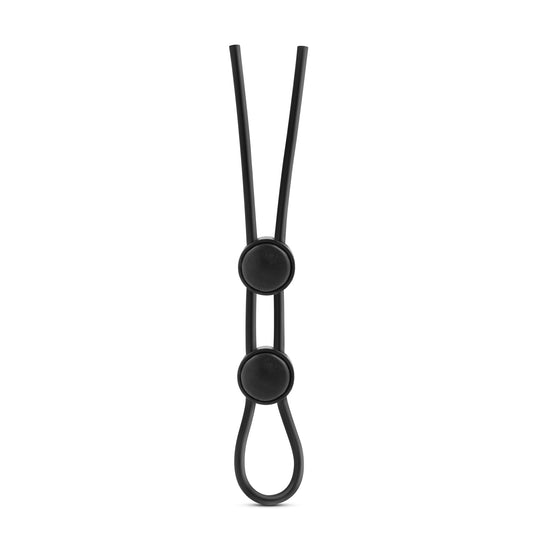 Stay Hard - Silicone Double Loop Cock Ring  - Black BL-32095 Stay Hard - Silicone Double Loop Cock Ring  - Black BL-32095
