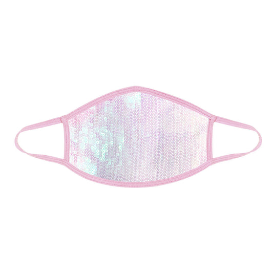Ballet Sorbet White Sequin Dust Mask With Pastel Pink Trim NN-MSKM-BSO-PPI Ballet Sorbet White Sequin Dust Mask With Pastel Pink Trim NN-MSKM-BSO-PPI