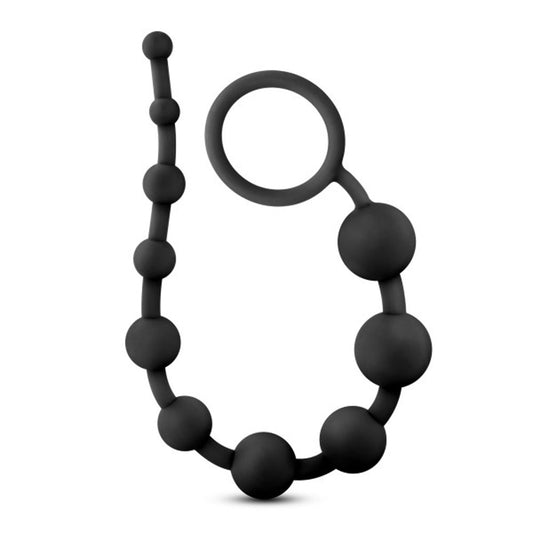 Anal Adventures - Platinum - Silicone 10 Anal   Beads - Black BL-11015 Anal Adventures - Platinum - Silicone 10 Anal   Beads - Black BL-11015