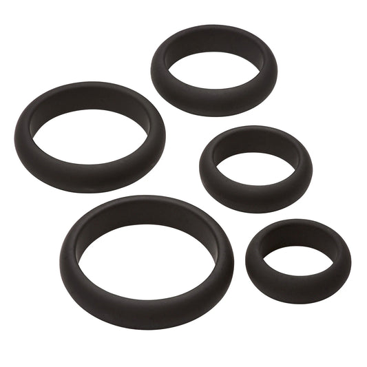 Cloud 9 Comfort Cock Rings With Flat Back 5 Pack - Black WTC961 Cloud 9 Comfort Cock Rings With Flat Back 5 Pack - Black WTC961