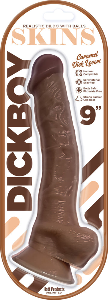 Dickboy - Skins - Dildo With Balls - 9 Inch -  Caramel Dick Lovers HP3364 Dickboy - Skins - Dildo With Balls - 9 Inch -  Caramel Dick Lovers HP3364