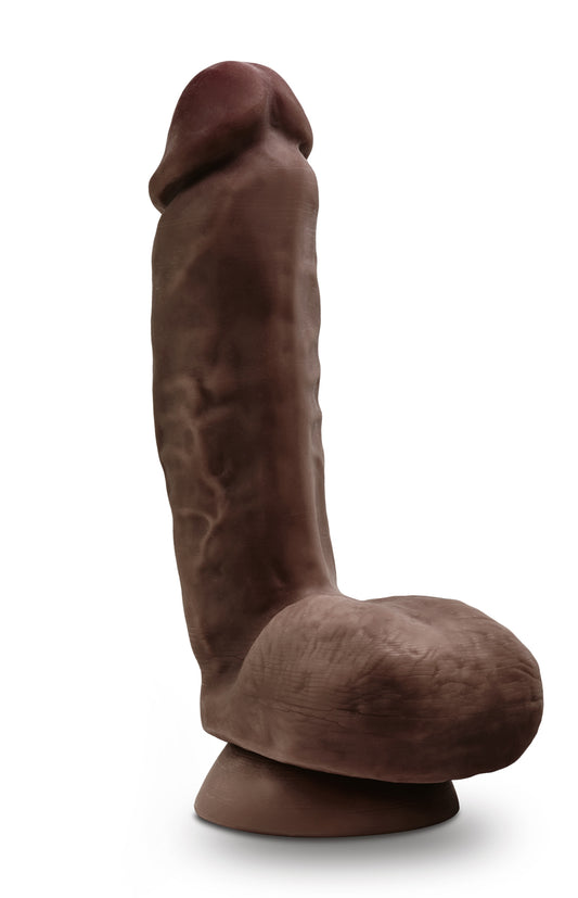 Dr. Skin Glide - 8.5 Inch Self Lubricating Dildo  Lubricating Dildo With Balls - Chocolate BL-52586 Dr. Skin Glide - 8.5 Inch Self Lubricating Dildo  Lubricating Dildo With Balls - Chocolate BL-52586