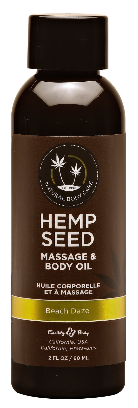 Hemp Seed Massage and Body Oil - Beach Daze 2 Fl. Oz/ 60ml EB-MAS245 Hemp Seed Massage and Body Oil - Beach Daze 2 Fl. Oz/ 60ml EB-MAS245