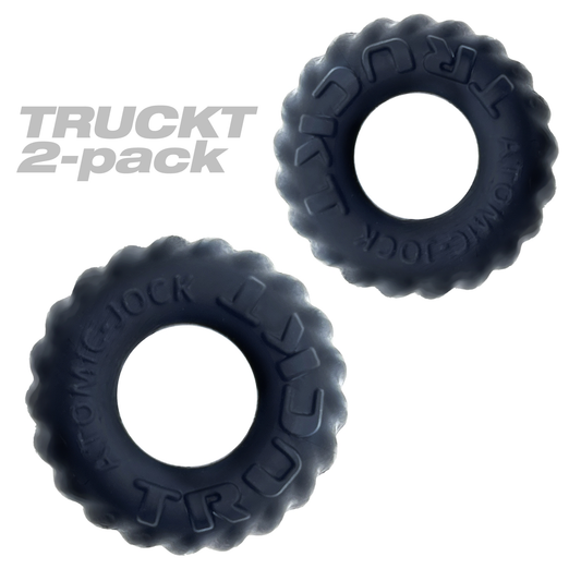 Truckt 2 Piece Cockring Set Atomic Jock - Night  Black OX-AJ-1049-NGT Truckt 2 Piece Cockring Set Atomic Jock - Night  Black OX-AJ-1049-NGT