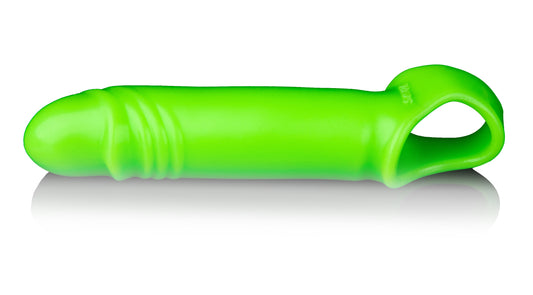Smooth Stretchy Penis Sleeve - Glow in the Dark OU-OU740GLO Smooth Stretchy Penis Sleeve - Glow in the Dark OU-OU740GLO
