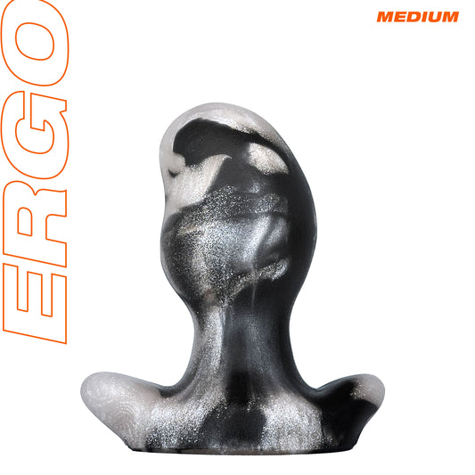 Ergo Butt Plug - Medium - Platinum Swirl OX-1358-MBLPL Ergo Butt Plug - Medium - Platinum Swirl OX-1358-MBLPL