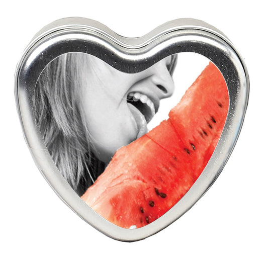 Edible Heart Candle - Watermelon - 4 Oz. EB-HSCK004 Edible Heart Candle - Watermelon - 4 Oz. EB-HSCK004
