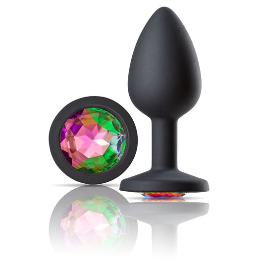 Cloud 9 Novelties Gems Jeweled Silicone Anal Plug  - Small WTC303 Cloud 9 Novelties Gems Jeweled Silicone Anal Plug  - Small WTC303