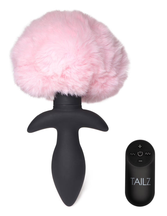 Waggerz Moving and Vibrating Bunny Tail Anal Plug  - Pink TZ-AG788 Waggerz Moving and Vibrating Bunny Tail Anal Plug  - Pink TZ-AG788