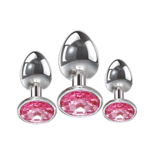 Pink Gem Anal Plug Set AE-WF-8133-2 Pink Gem Anal Plug Set AE-WF-8133-2