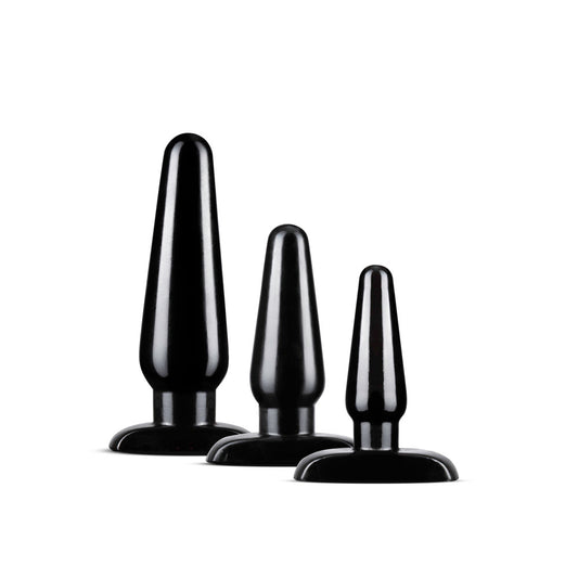 Anal Adventures - Basic Plug Kit - Black BL-386915 Anal Adventures - Basic Plug Kit - Black BL-386915
