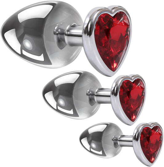 Three Hearts Gem Anal Plug Set AE-WF-6658-2 Three Hearts Gem Anal Plug Set AE-WF-6658-2