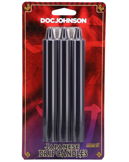 Japanese Drip Candles - 3 Pack - Black DJ2101-05-CD Japanese Drip Candles - 3 Pack - Black DJ2101-05-CD