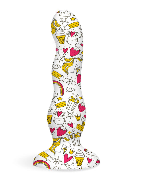 Collage - Cupcake and Unicorns - Curvy Silicone  Dildo IC9000 Collage - Cupcake and Unicorns - Curvy Silicone  Dildo IC9000