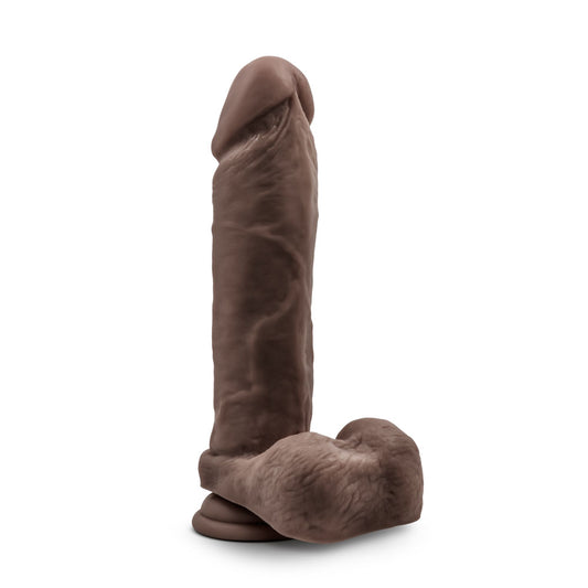 Au Natural - 9.5 Inch Dildo With Suction Cup -  Chocolate BL-56476 Au Natural - 9.5 Inch Dildo With Suction Cup -  Chocolate BL-56476