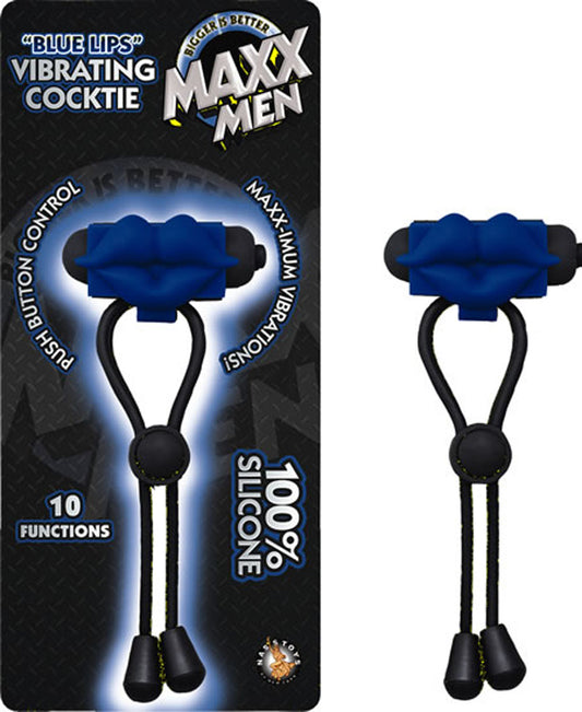 Maxx Men Blue Lips Vibrating Cocktie - Blue NW2650 Maxx Men Blue Lips Vibrating Cocktie - Blue NW2650