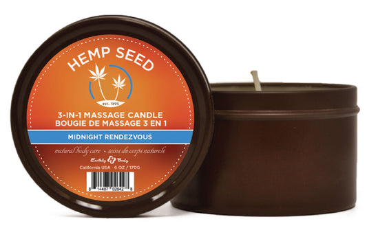 3-in-1 Massage Candle - 6 Oz. - Midnight Rendezvous EB-HSCS022A 3-in-1 Massage Candle - 6 Oz. - Midnight Rendezvous EB-HSCS022A