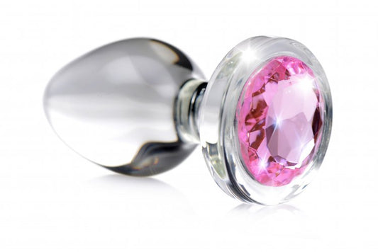 Pink Gem Glass Anal Plug - Small BTYS-AG430-SML Pink Gem Glass Anal Plug - Small BTYS-AG430-SML