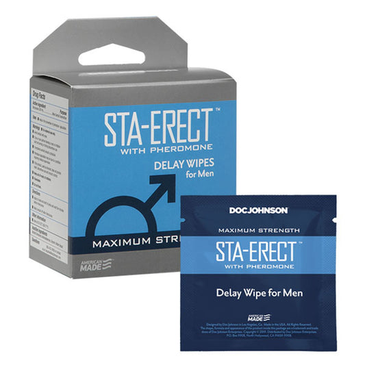 Sta-Erect With Pheromone - Delay Wipes for Men -  10 Pack DJ1312-25-BX Sta-Erect With Pheromone - Delay Wipes for Men -  10 Pack DJ1312-25-BX