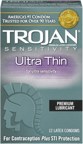 Trojan Sensitivity Ultra Thin Lubricated  Condoms - 12 Pack TJ92642 Trojan Sensitivity Ultra Thin Lubricated  Condoms - 12 Pack TJ92642