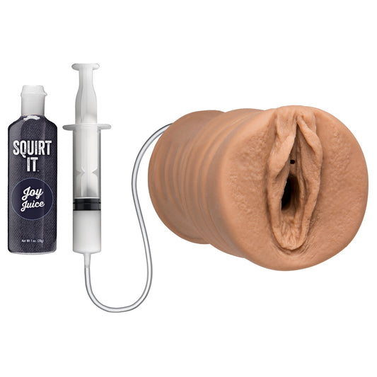 Squirt It - Squirting Pussy Stroker With Joy Juice - Caramel DJ0683-51-BX Squirt It - Squirting Pussy Stroker With Joy Juice - Caramel DJ0683-51-BX