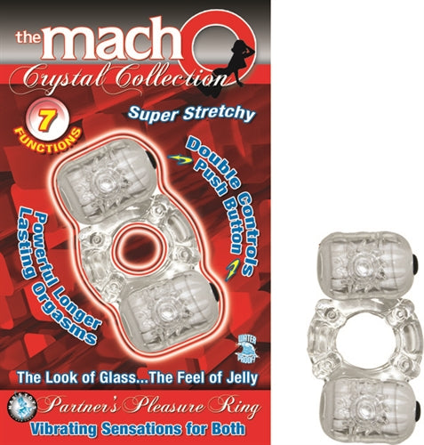 The Macho Crystal Collection Partners Pleasure Ring Clear NW2237 The Macho Crystal Collection Partners Pleasure Ring Clear NW2237