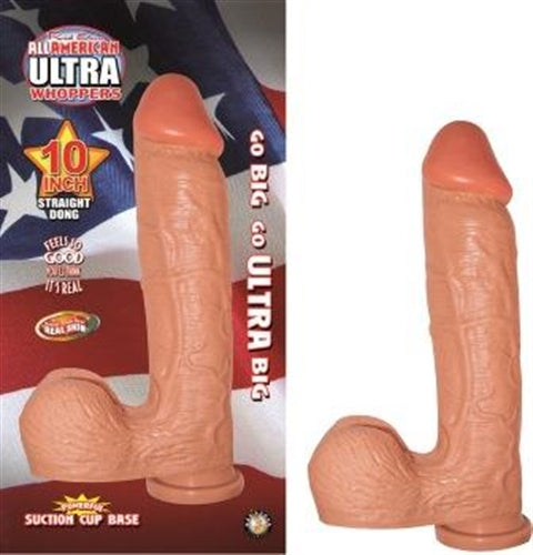 All American Ultra Whoppers - 10 in Straight Dong -Flesh NW2624 All American Ultra Whoppers - 10 in Straight Dong -Flesh NW2624