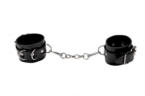 Leather Cuffs for Hands and Ankles - Black OU-OU048BLK Leather Cuffs for Hands and Ankles - Black OU-OU048BLK