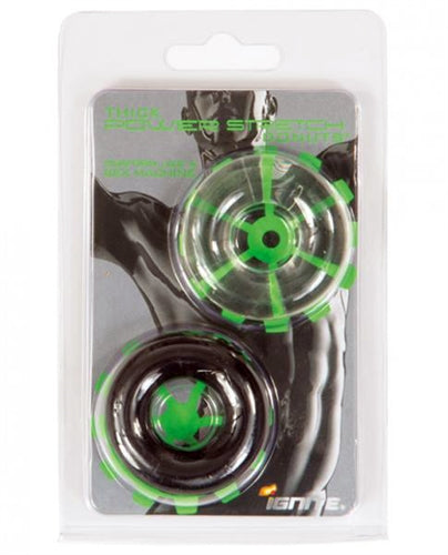 Thick Power Stretch Donuts - 2 Pack - Black and Clear SI-95114 Thick Power Stretch Donuts - 2 Pack - Black and Clear SI-95114