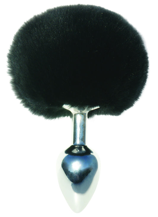Sincerely Metal Bunny Butt Plug - Black SS520-80 Sincerely Metal Bunny Butt Plug - Black SS520-80